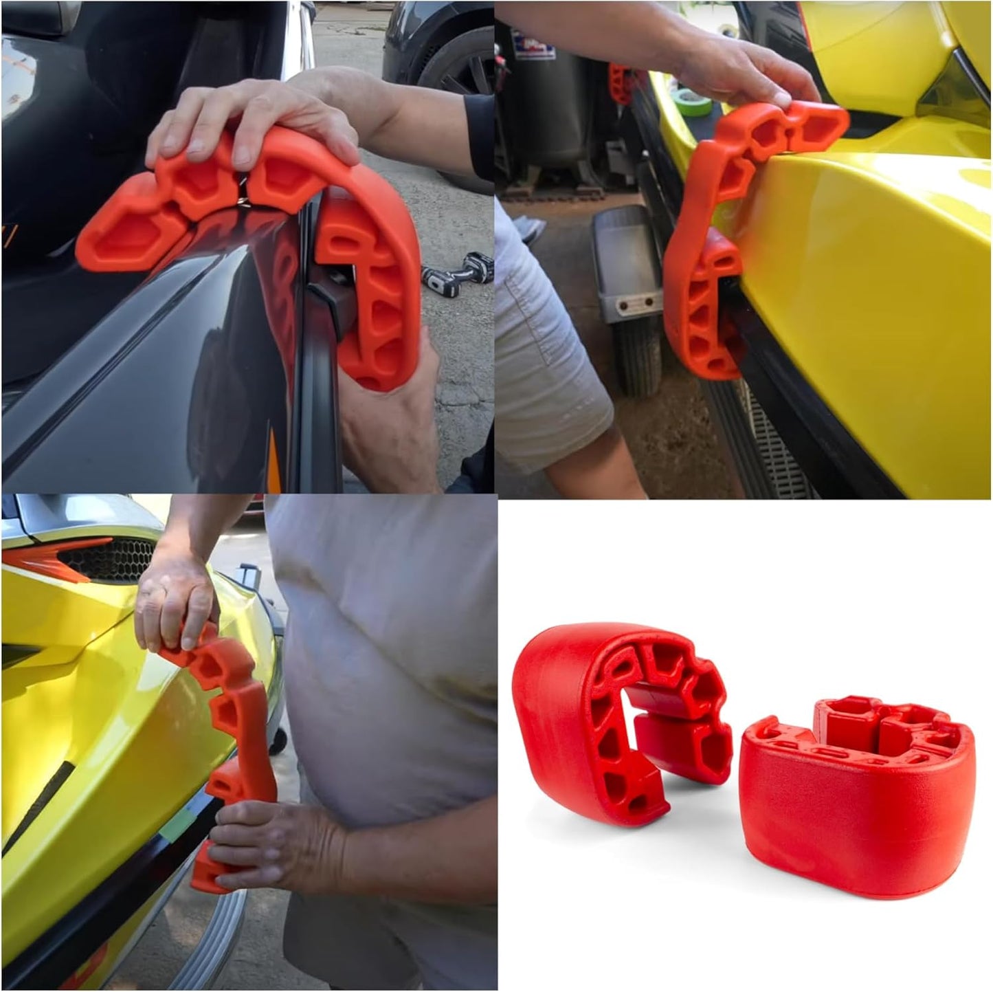 OEM BRP Sea-Doo Spark Snap-In High Visibility Red Fenders 295100418 by Sea-Doo