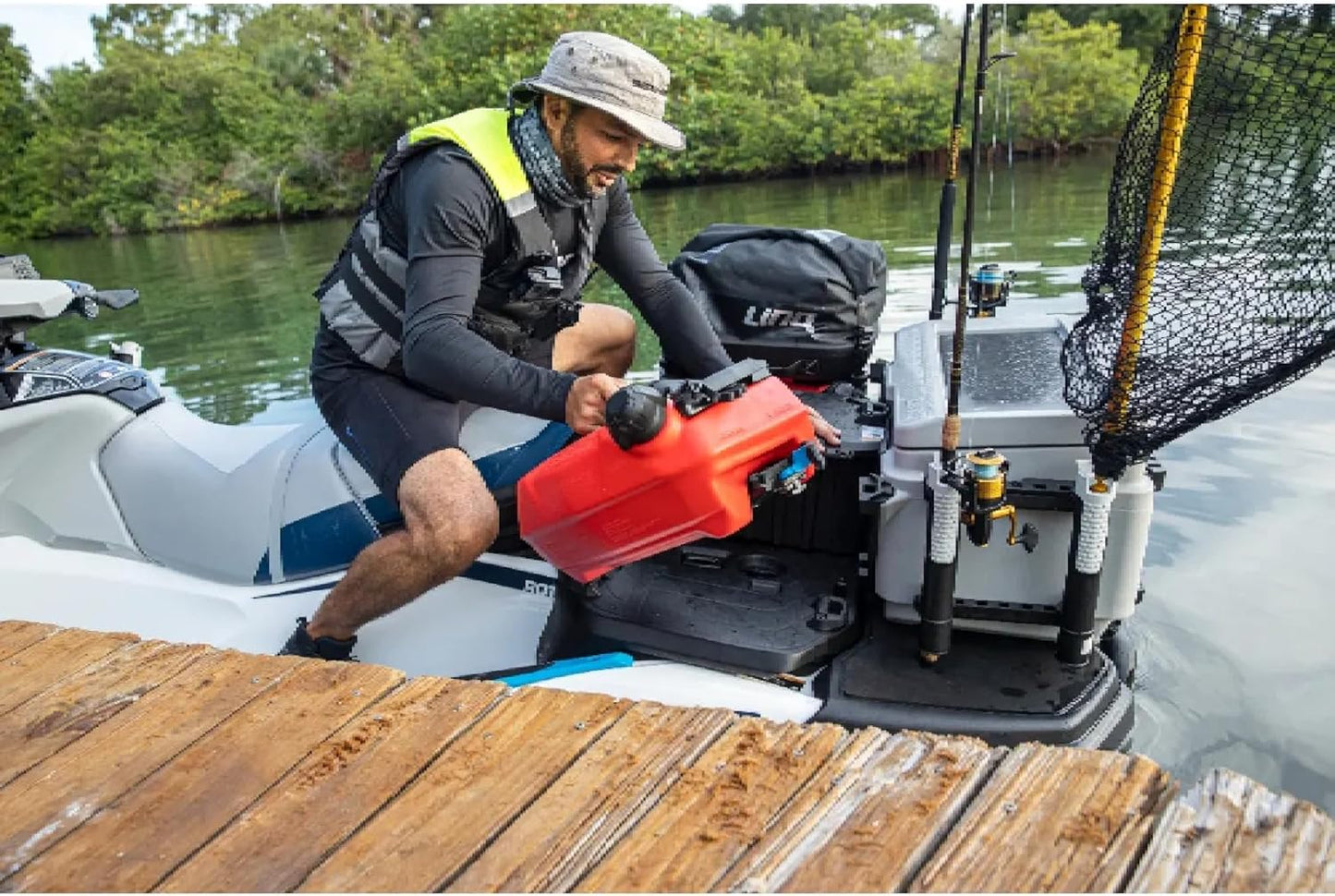 Sea-Doo LinQ Angelrutenhalter für LinQ 13,5 Gallonen Kühler, 295100795