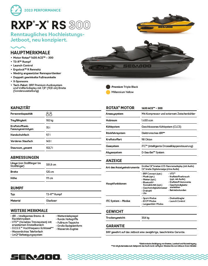 Sea-Doo Jetski RXP X 300 PS AUDIO MY 23