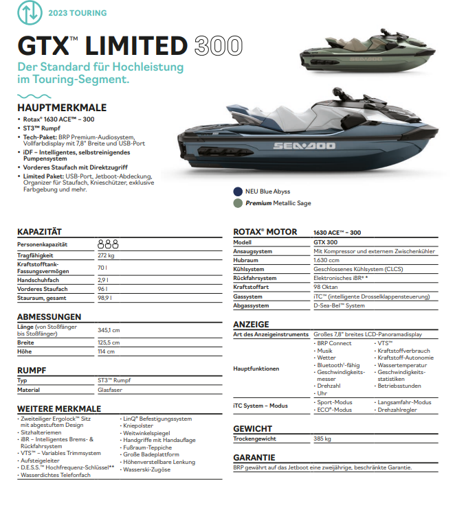 GTX Limited 300 Audio - BLUE ABYSS- MY23