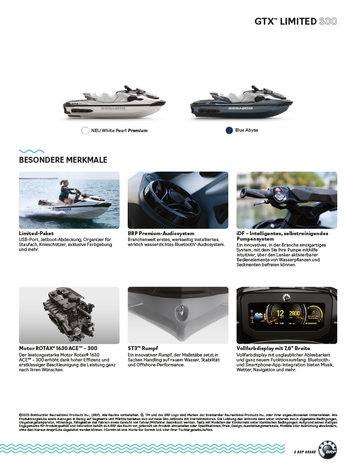 Sea-Doo Jetski 300 PS GTX Limited Audio MY 24