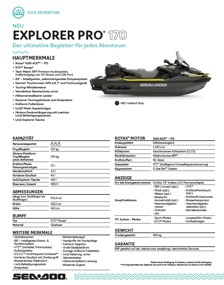 GTX Explorer Pro 170 Audio -ICELAND GREY- MY23