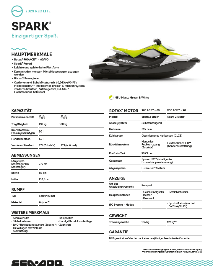 Sea-Doo Jetski Spark 2Up 90 iBR mY 23