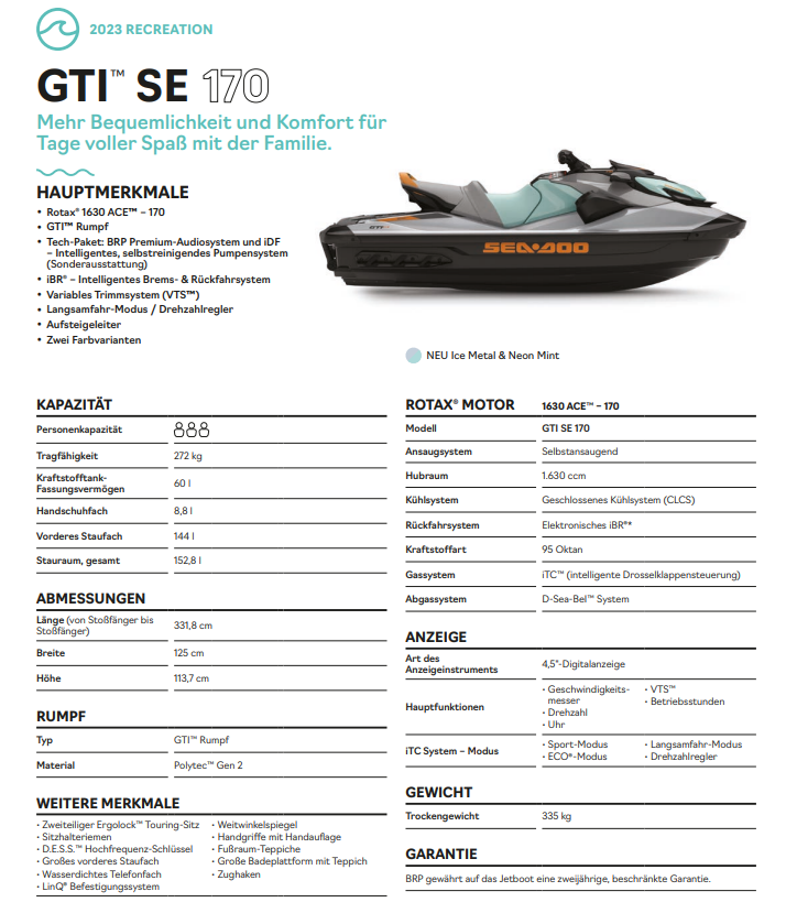 GTI SE 170 Audio -ICE METAL + NEO MINT- MY23