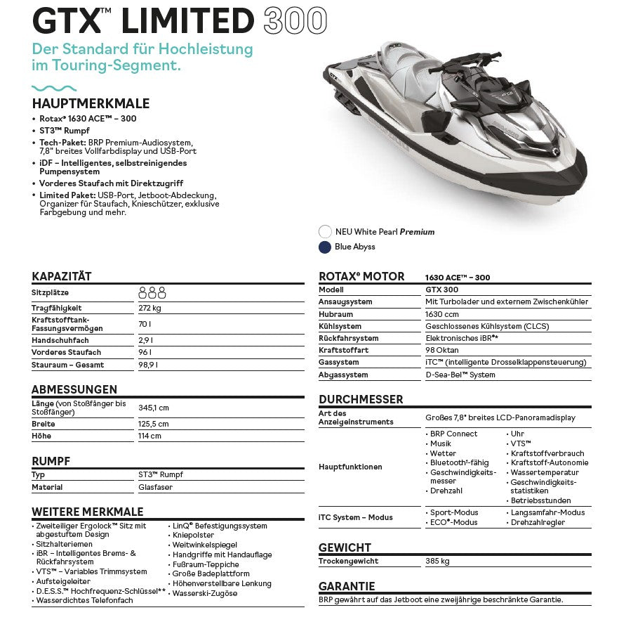 Sea-Doo GTX Limited 300 Audio MY24