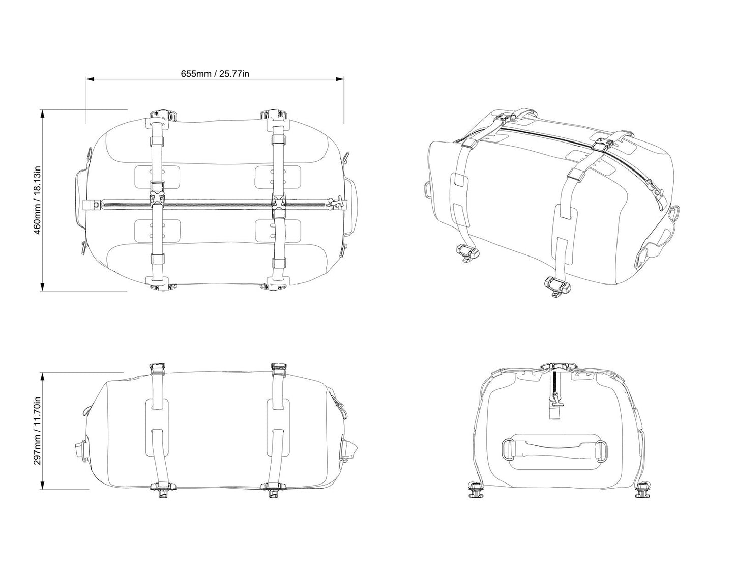 Sea-Doo wasserdichte Tasche 50L 295101365