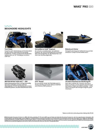 Sea-Doo Wake Pro 230 Audio *Sand Dazzling Blue* MY25 Sea Doo